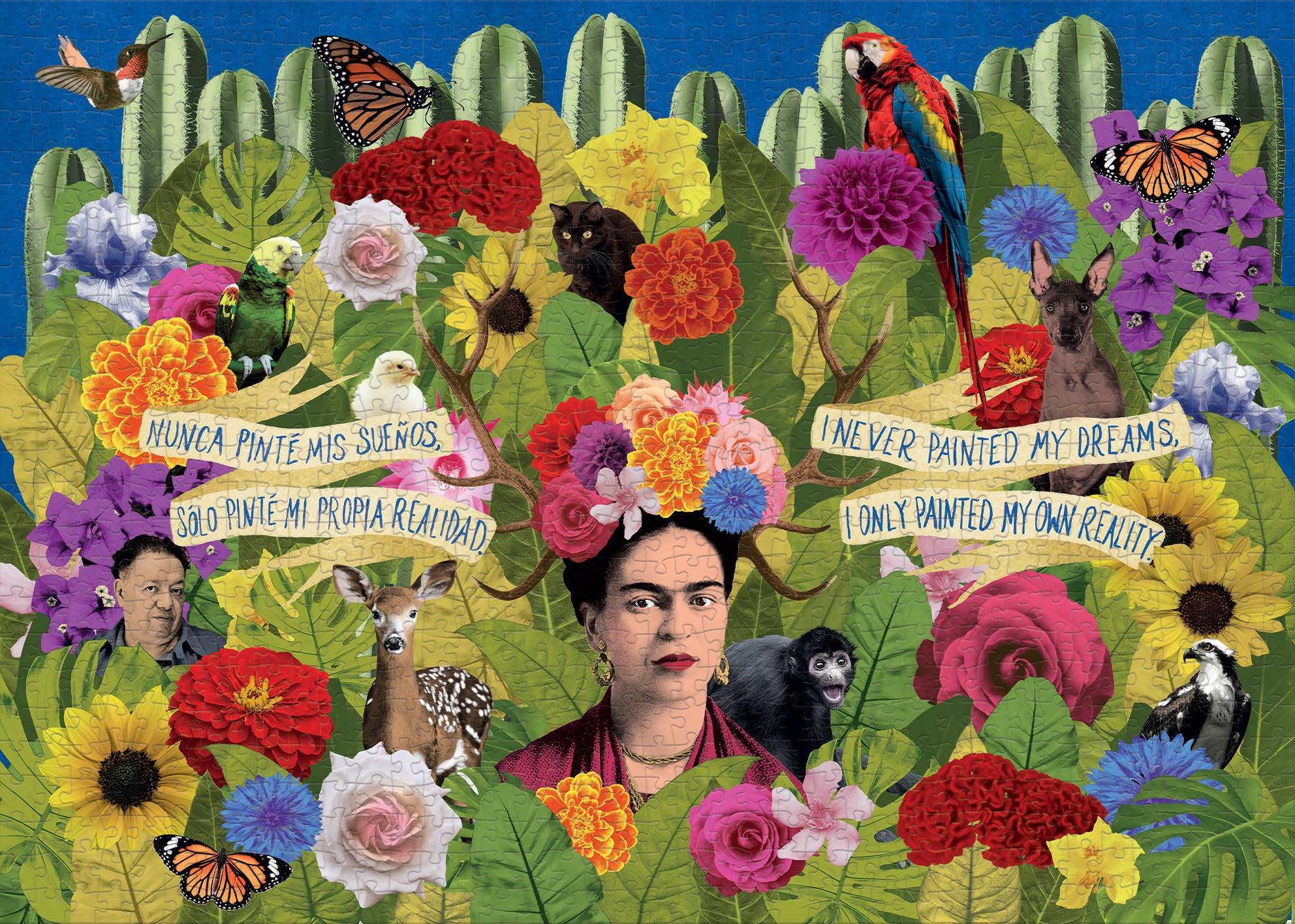 Unemployed Philosophers Guild - Wholesale Puzzle - Adult - Frida's Garden Puzzle1