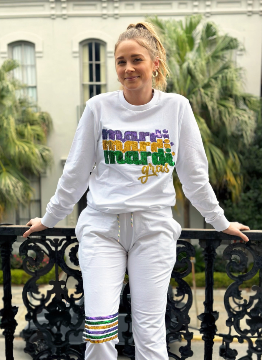 Mardi Gras Creations - Venta al por mayor Sudadera - Mujer - Jersey de felpa francesa MARDI MARDI para adultos1