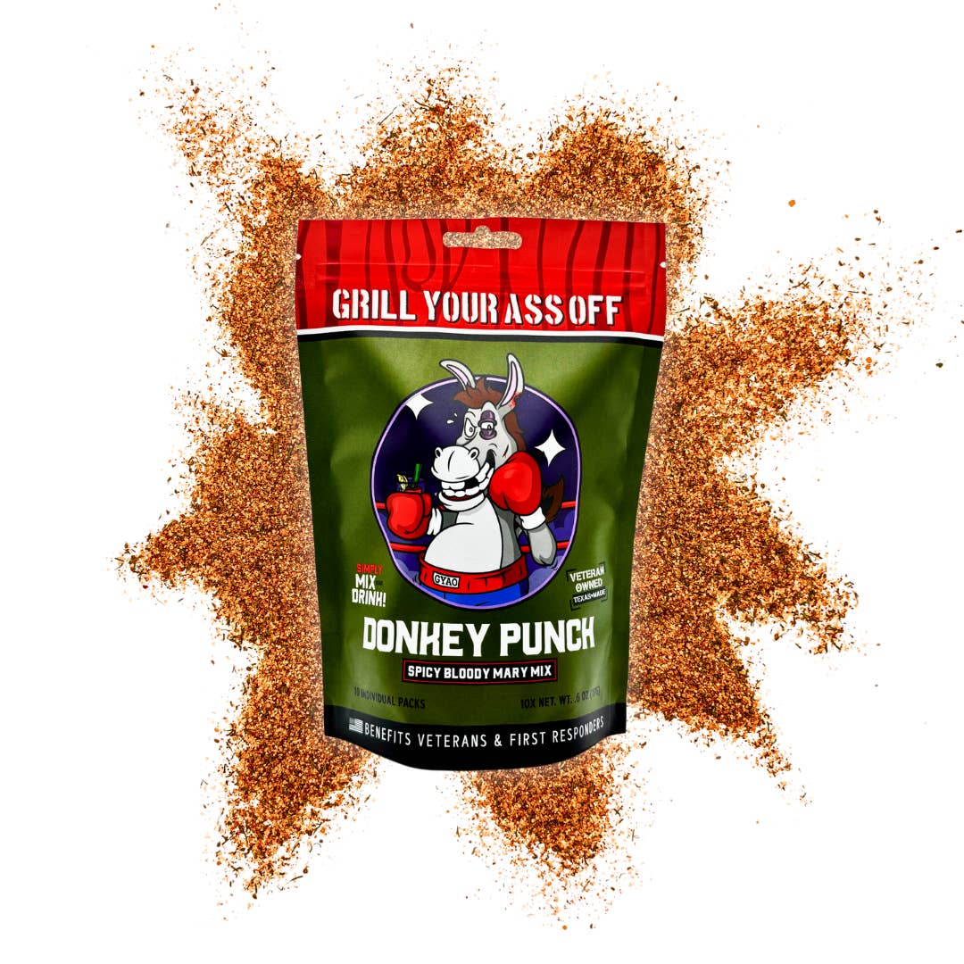 Grill Your Ass Off - Spices, Rubs, Seasonings, Sauces, Jerky - Wholesale Rub - Donkey Punch Spicy Bloody Mary Mix -Hot & Spicy