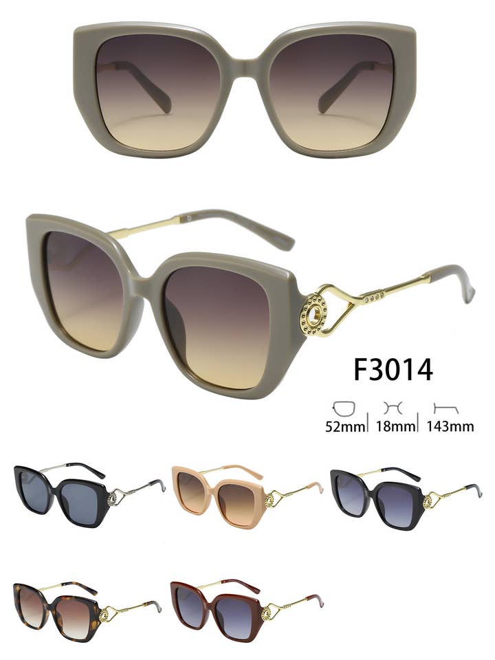 F3014, Fashionable Design Gold Color Arm for wholesale by Prime Opticals