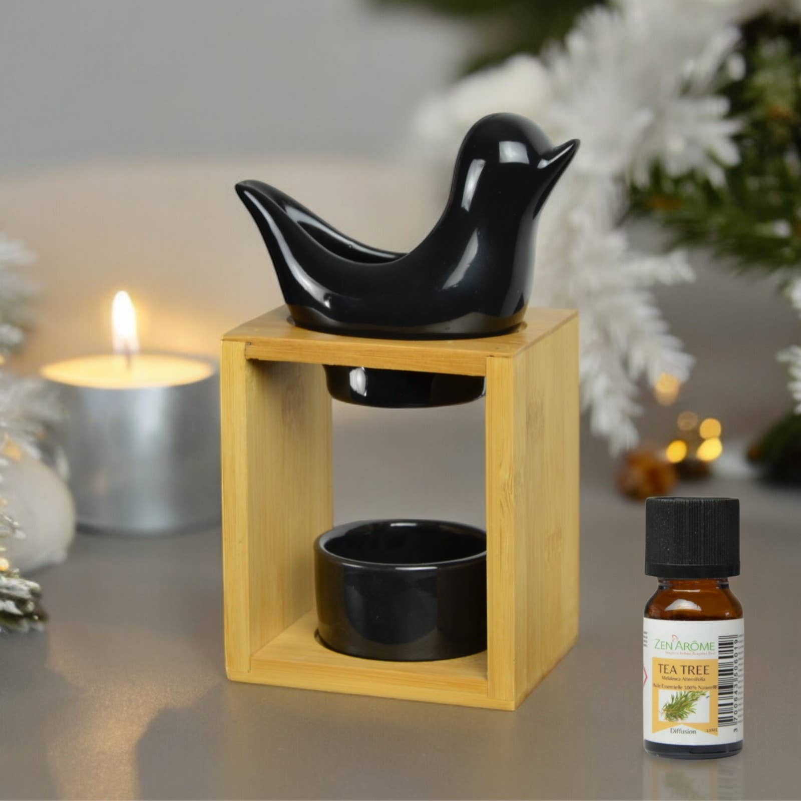 Zen'Arôme - Wholesale Waxbrander - Birdy zwarte geurkaarsen en brander7
