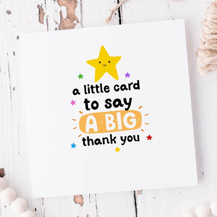 Une petite carte pour dire un grand merci Carte de vœux pour la vente par The Crafty Giraffe