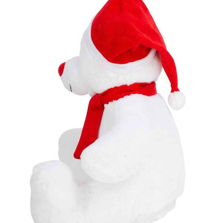 White Red Mumbles - Christmas Zippie Bear for wholesale on Faire2