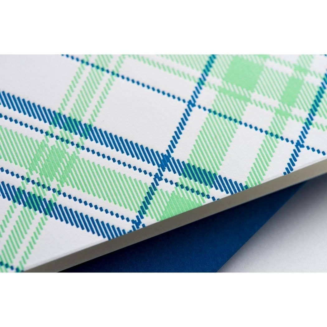 Porchlight Press Letterpress - Venta al por mayor Tarjetas del Día del Padre - Tarjeta de Papá a cuadros4