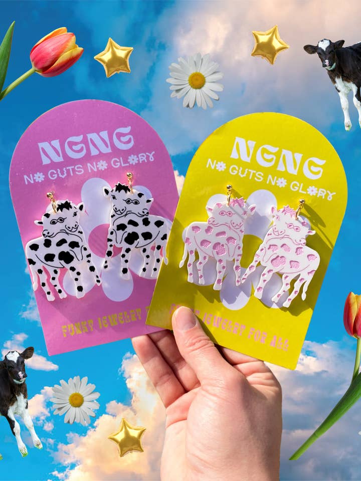 Two headed Cows for wholesale by No Guts No Glory Jewelry + Co