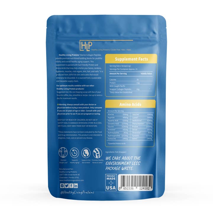 Healthy Living Proteins LLC – wholesale Protein-/superfoodpulver – Marine Collage Peptider Pescatarian & Vegetarisk kost1