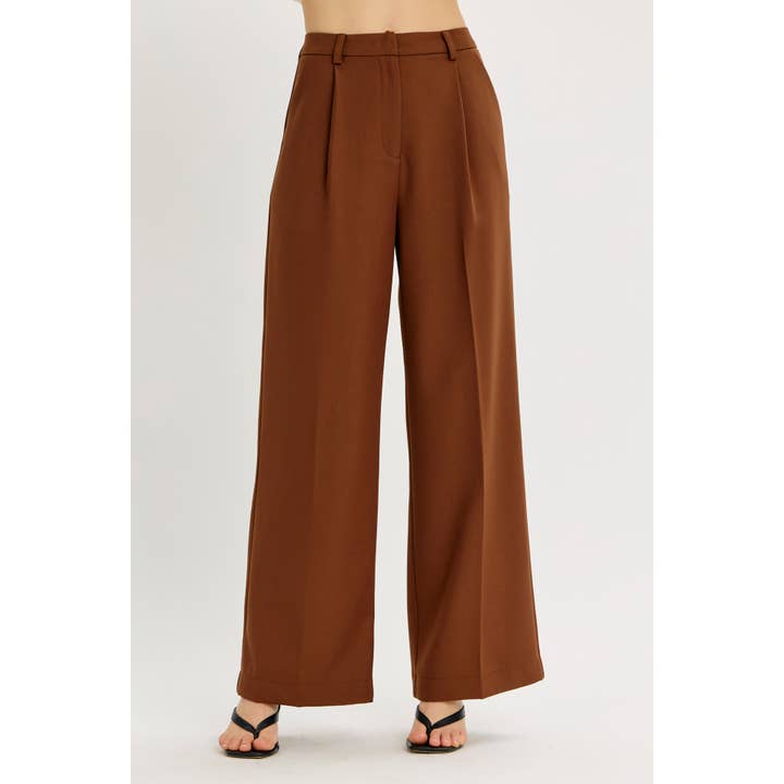 CLASSIC PLEATED FULL LENGTH HIGH WAIST TROUSERS  for wholesale by idem ditto