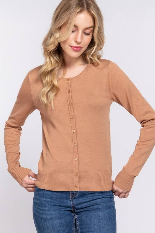 Vanilla Monkey - Wholesale Cardigan - Dames - Trui met lange mouwen en ronde hals en knoopsluiting2