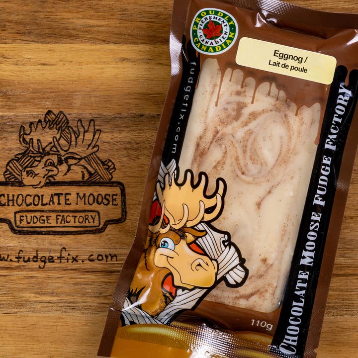 Chocolate Moose Fudge Factory - Wholesale Fudge - Fudge - Eggnog 110gCase of 120