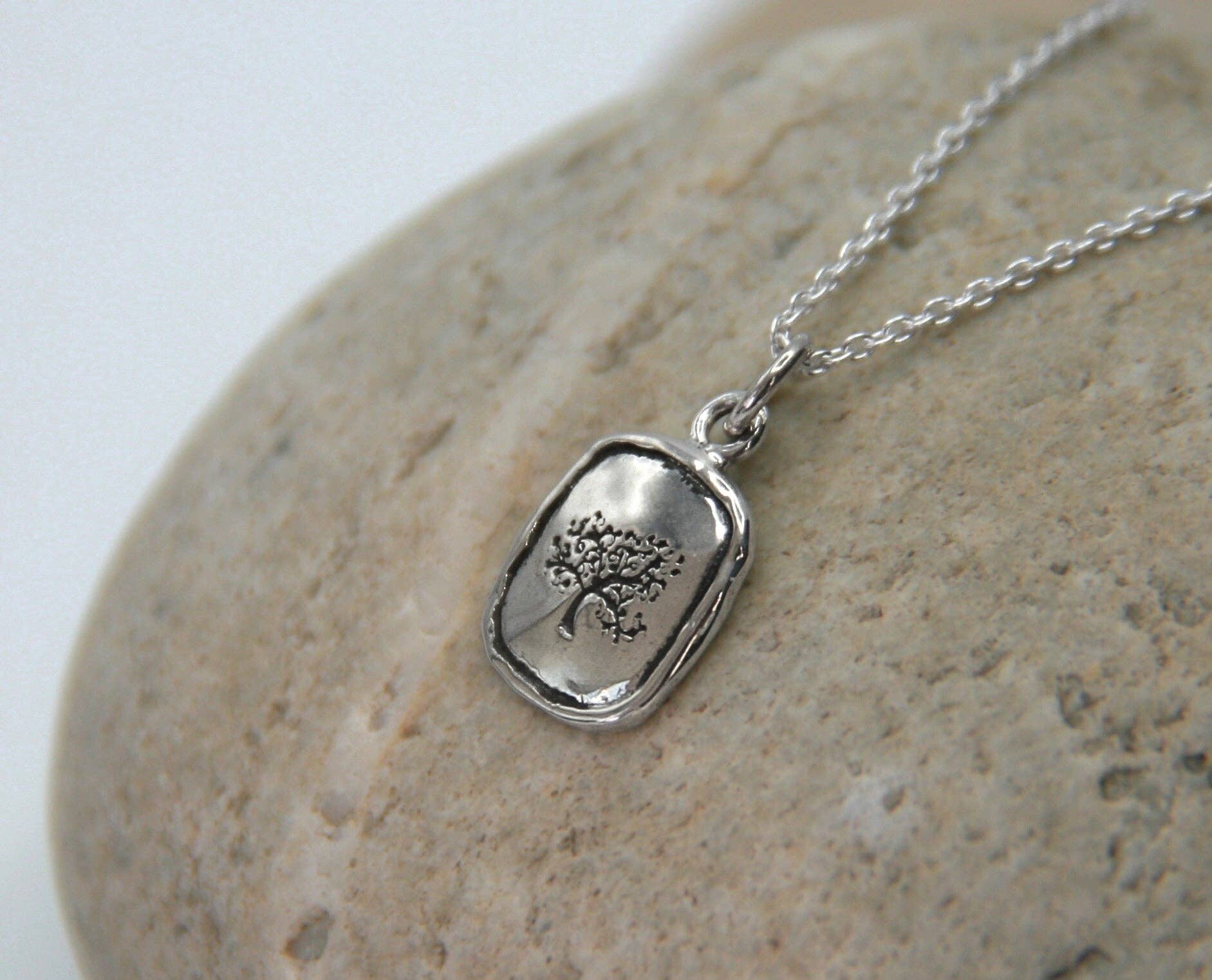 Heart and Lotus Sterling Silver Jewelry - Wholesale Pendant/Charm Necklace - Tree of Life Necklace in Sterling Silver - Strength1
