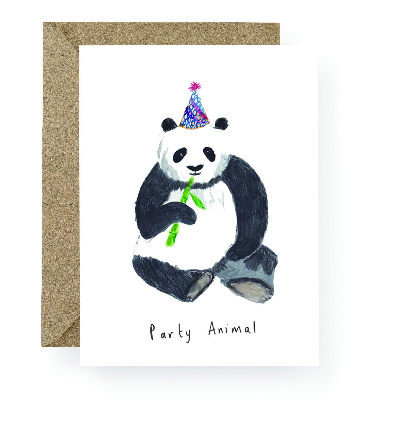 Western Sketch – wholesale Birthday card – WS46 Party Panda Birthday Card1