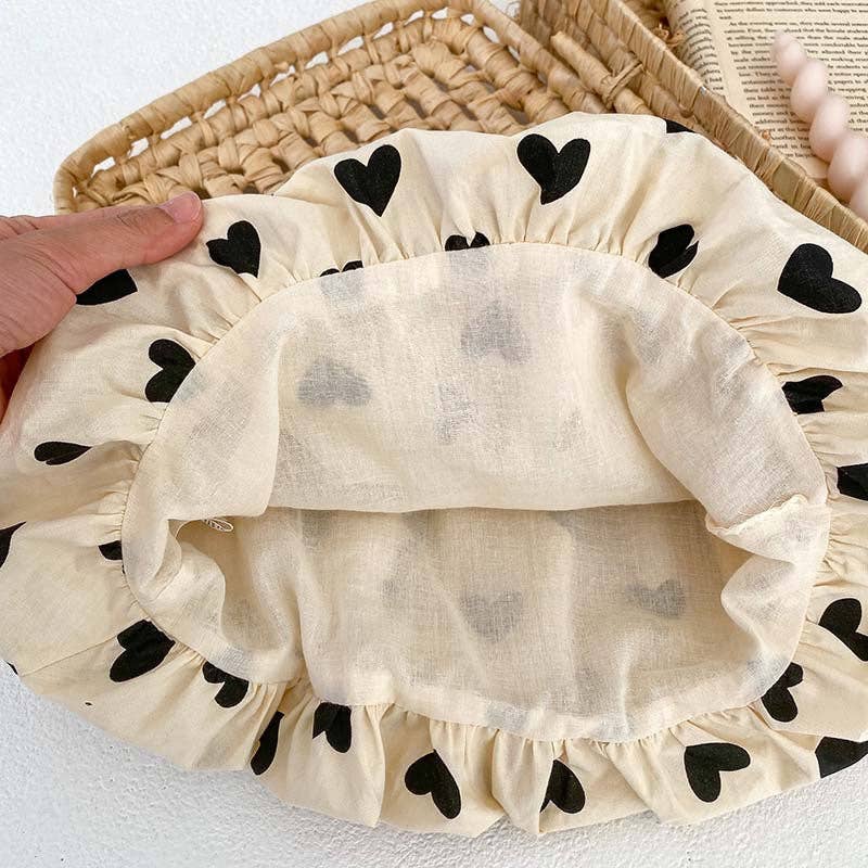 Abricot Arrivée pour l'été : Ensemble robe à bretelles et short à imprimé cœur en vente sur Faire6