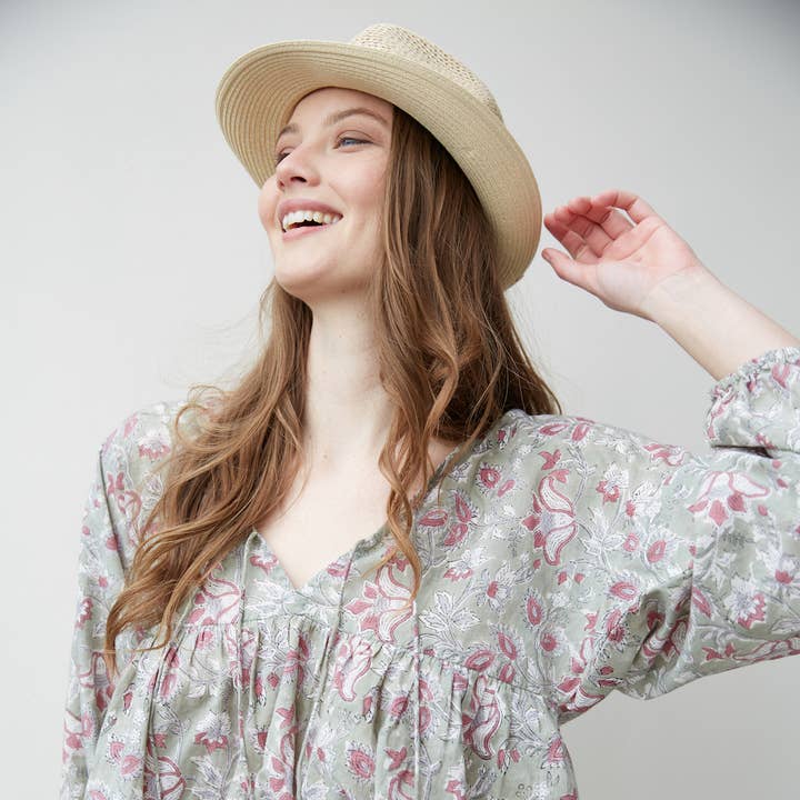 The Fox and The Mermaid - Wholesale Blouse - Women's - Block Printed Vintage Style Indian Top (Karisma)