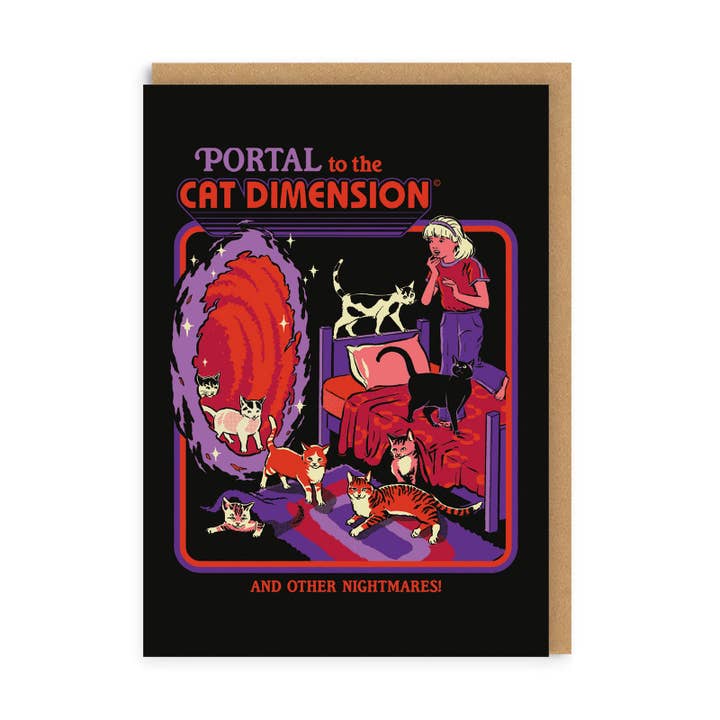 Cat Dimension Greeting Card for wholesale by Ohh Deer UK + EU