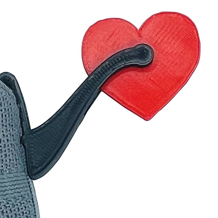 ShoeTails Mini Spinning Spurs Black with Red Heart for Clogs and Shoes (1 Pair) for wholesale by ShoeTails