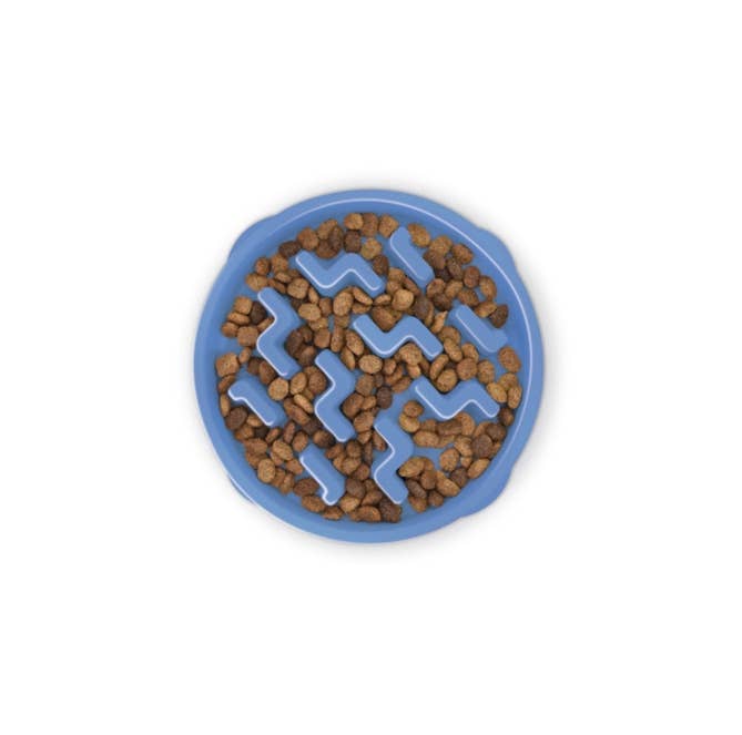 Pet Palette Distribution - Wholesale Pet Bowl - Cat/Dog - Outward Hound Fun Feeder Slo Bowl Dog Feeder Blue Small0