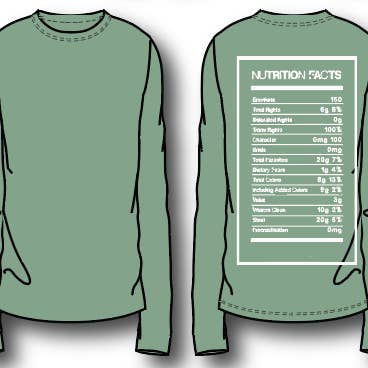 The Longing Tee - Sage - Informations nutritionnelles pour la vente par Sea of Sound