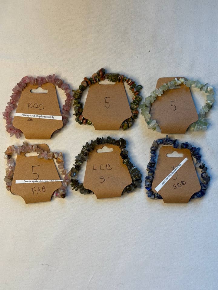 Crystal Chip Bracelets for wholesale by Chaotic Crystal Chick Co.