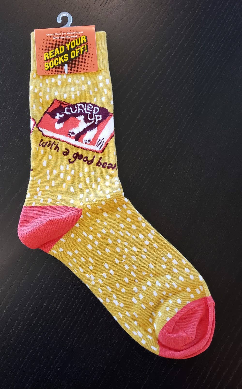 Gibbs Smith - Vente Chaussettes – unisexe - Chaussettes "Enroulé avec un bon livre" Préemballage (6)1