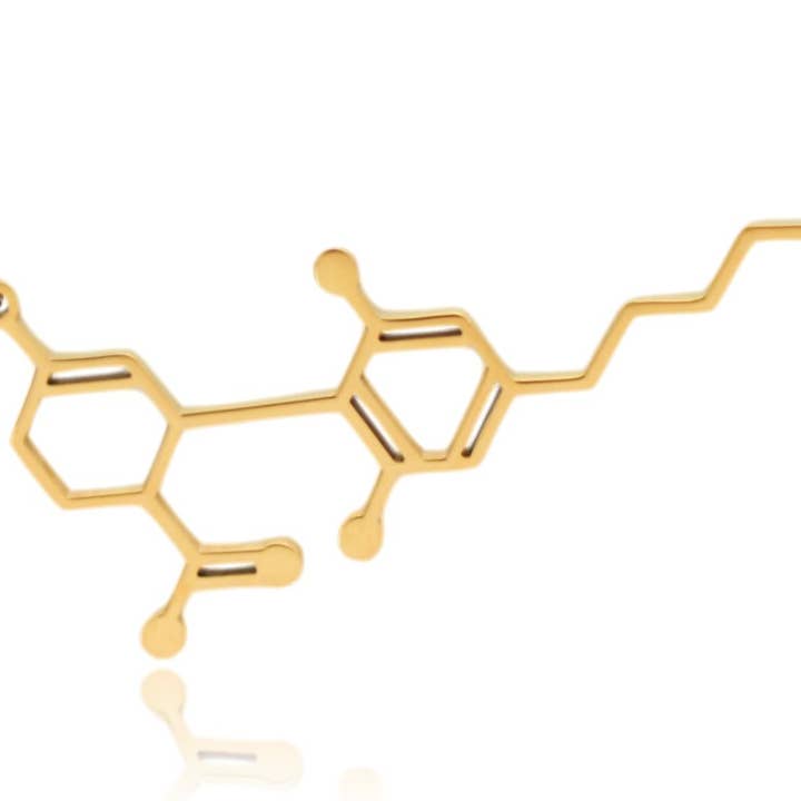 Clayton Jewelry Labs – wholesale Pendant/charm necklace – CBD Cannabidiol Molecule Stainless Steel Necklace