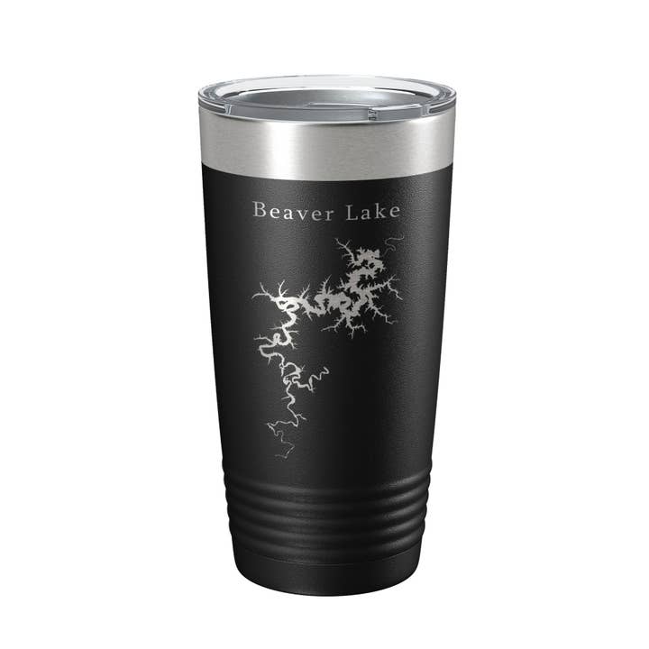 Beaver Lake Map Tumbler Reisebecher, isolierter Kaffeebecher mit Lasergravur, Arkansas, 20 oz für den Großhandel von CarveBright