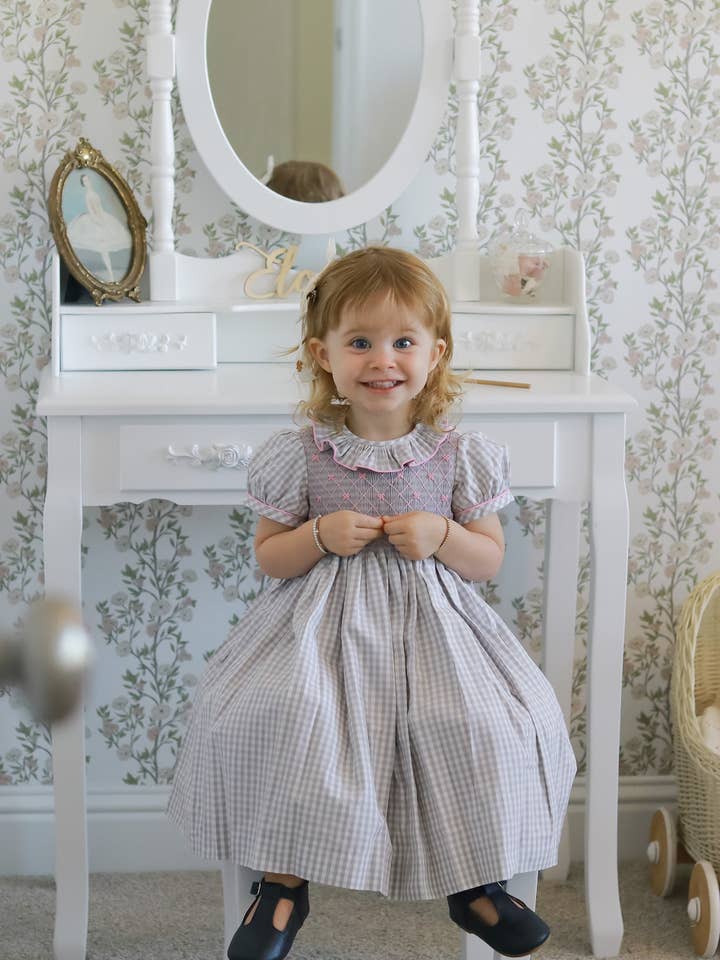 Annafie London Ltd - Wholesale Dress – Kids - ELODIE smocked dress *SALE*3