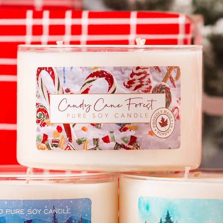 Candy Cane Forest - ZWEI Docht für den Großhandel von Serendipity Soy Candles