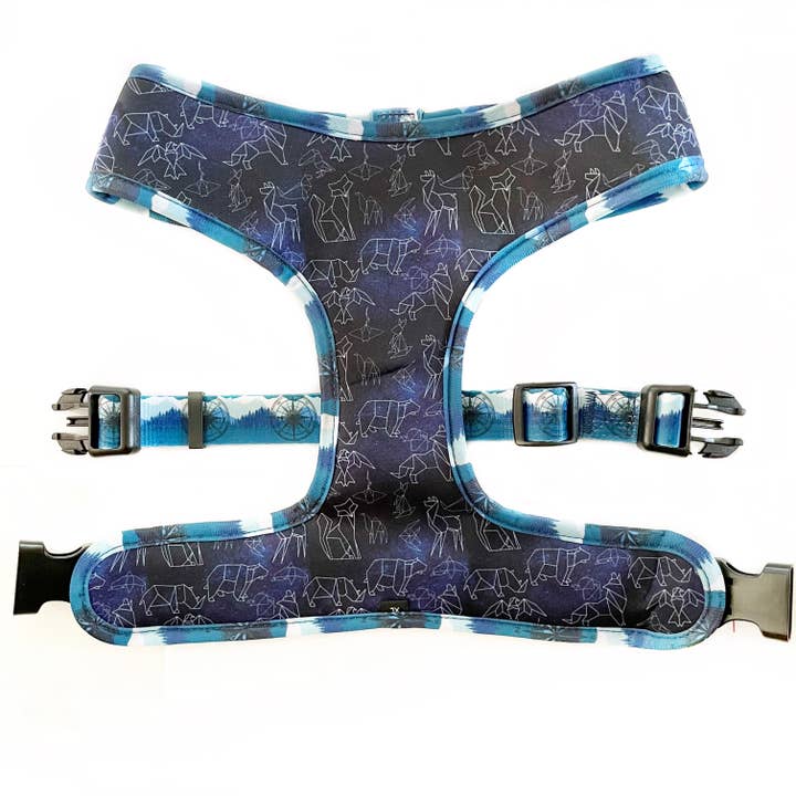 Sew Fetch Dog Co - Wholesale Pet Harness - Dog - Compass Rose Reversible Neoprene Harness, Leashes, Poo bag