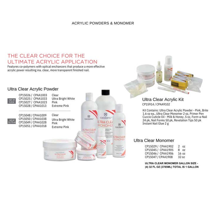 Cuccio - Wholesale Nailcare Set - Ultra Clear Acrylic Nail System + Kits3