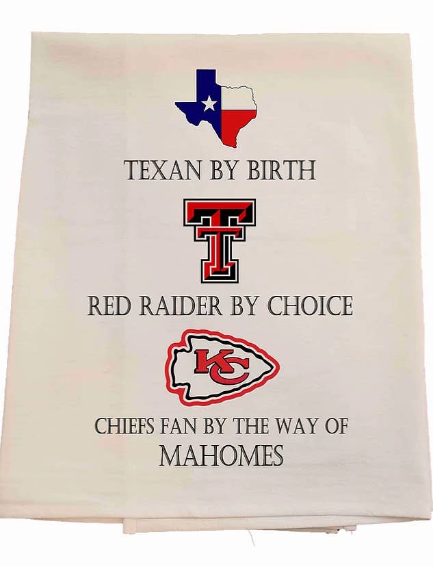 Texan By Birth Tea Towel for wholesale by Bunnies and Bows