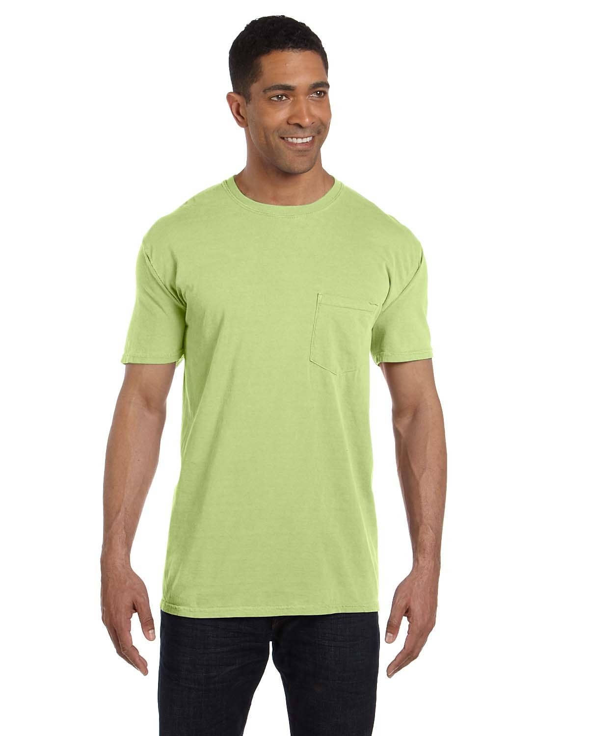 Total Apparel - Wholesale T-Shirt - Unisex - Comfort Colors Garment-Dyed Pocket Blank T-Shirt | 6030CC17