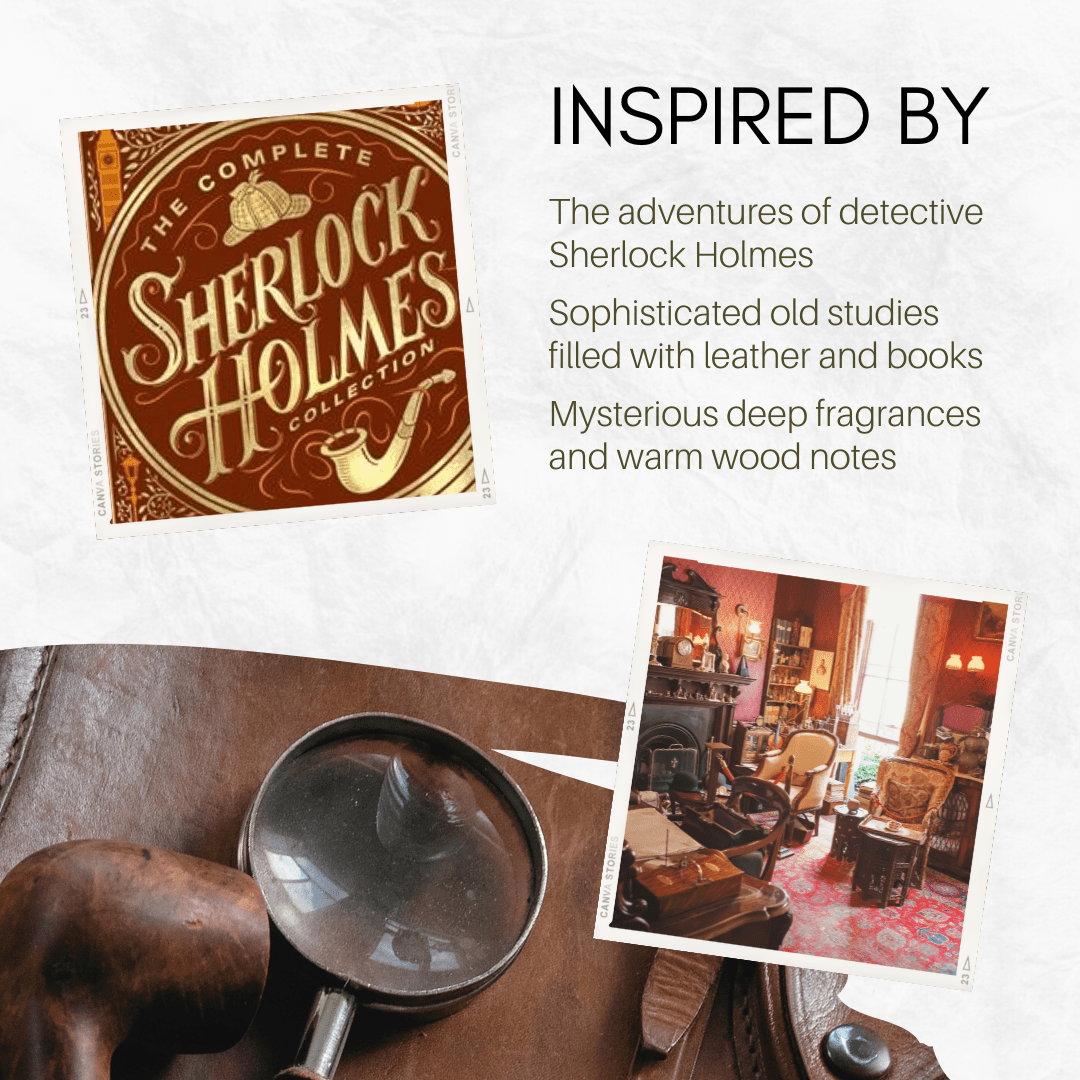 Fervor Candle Company – wholesale Jar/filled candle – Consulting Detective 10oz Soy Wax Book Inspired Candle2