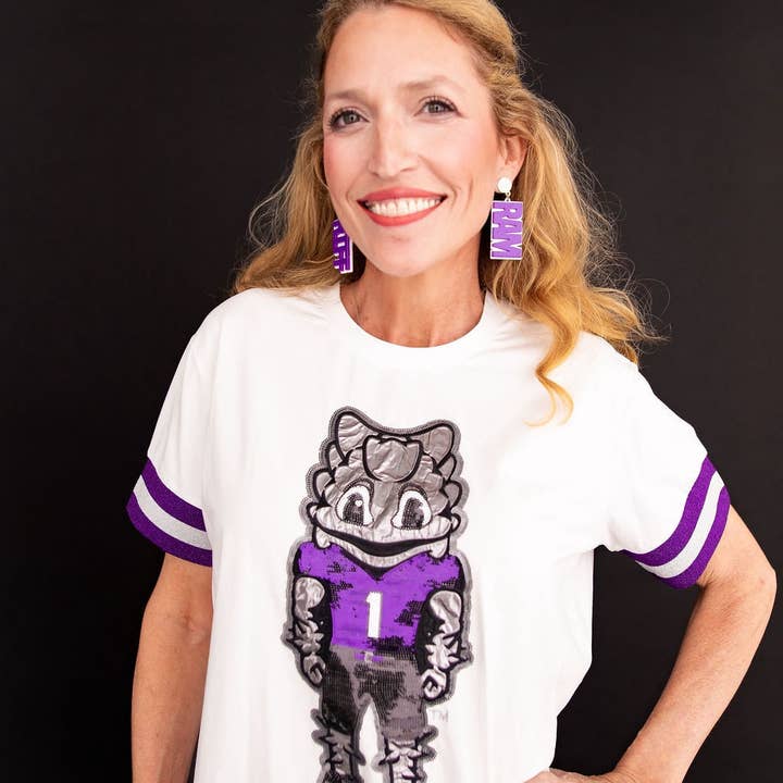 TCU Sparkle Logo T-Shirt for wholesale by Brianna Cannon