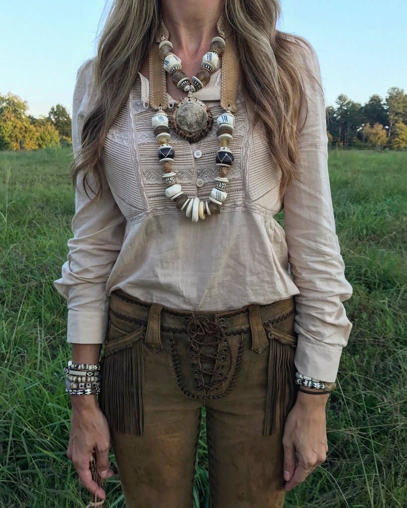 Twine & Twig – wholesale Pärlband/Pärlhalsband – Mid Classic Halsband | Mist Batik2