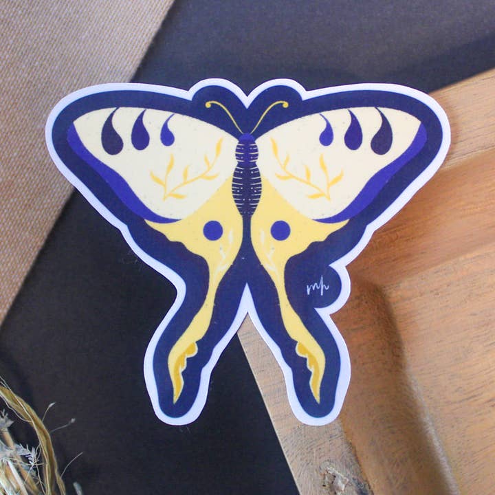Intersex Pride Moth Sticker | Occult Witchcore Cottagecore for wholesale by MH Studios