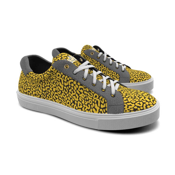 Baskets classiques jaune motif guépard BULLFEET pour la vente par BULLFEET