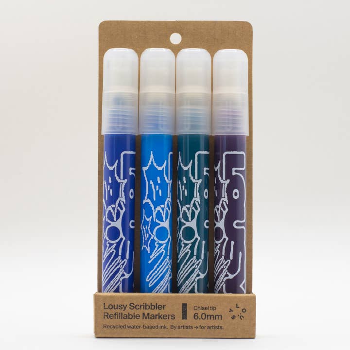 LOUSY - Wholesale Marker - Lousy Scribbler 4 Pack — Sustainable Refillable Markers