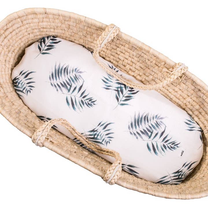 Malomi Kids - Wholesale Cot/Crib Sheets - BAMBOO CARRY COT/MOSES BASKET SHEET PALMS
