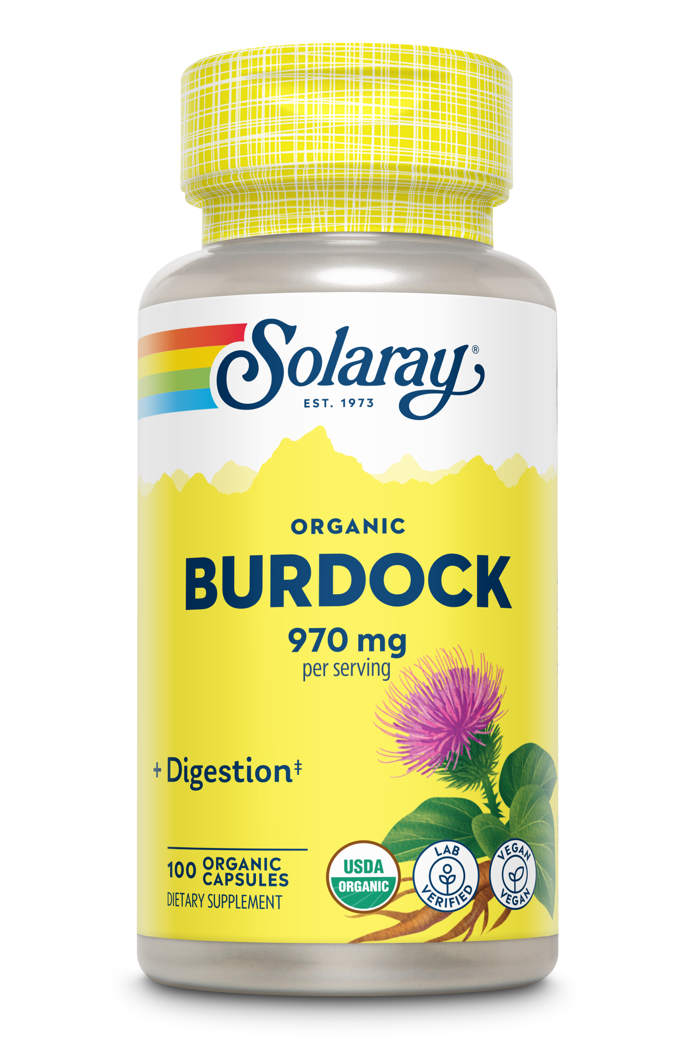 Solaray - Wholesale Oral Supplement/Vitamin - Organic Burdock Root 970mg0