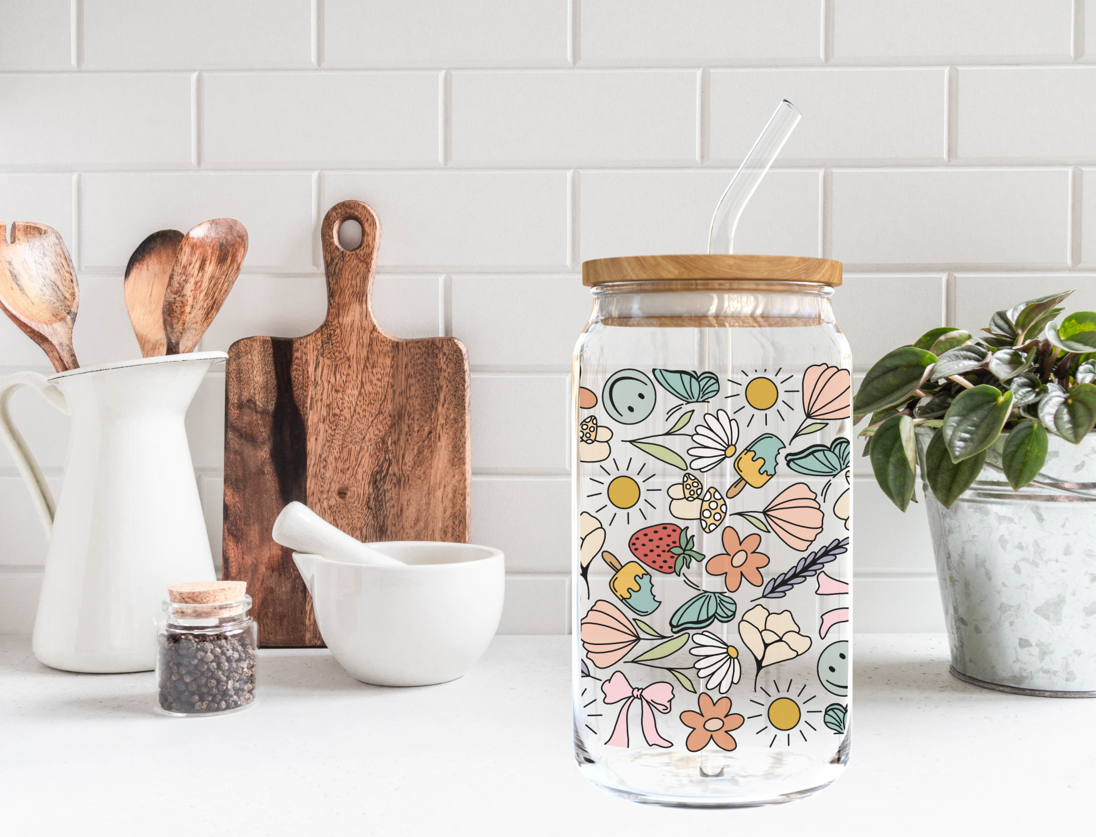 Amelia & Co - Wholesale Drinking Glass/Cup - Groovy Glass Can Cup, Libby Glass 3