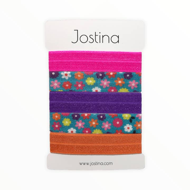 Jostina - Wholesale Hair Tie - Bright Florals1