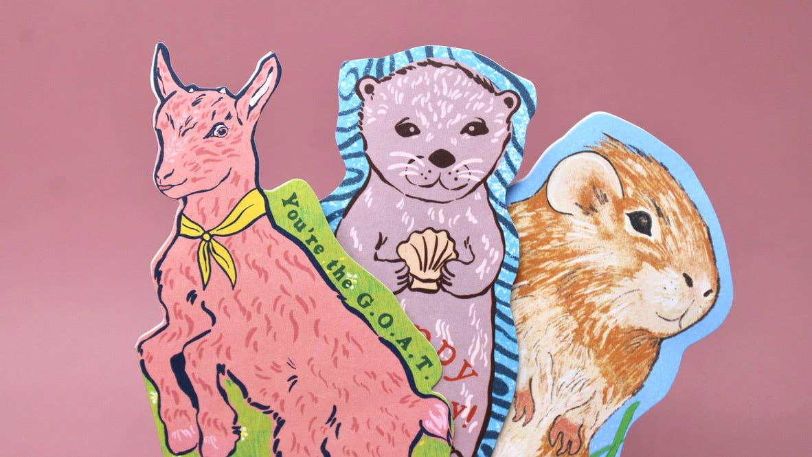 Ark Colour Design - Venta al por mayor Tarjetas de cumpleaños - Tarjeta de felicitación con forma de cobaya2