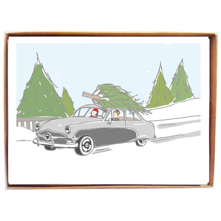 Getting the Tree - box of 8 for wholesale by mollyOcards