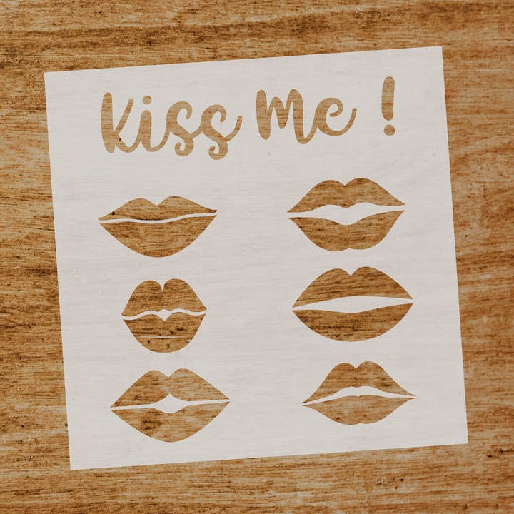 Stencil kyssar för wholesale av Evyre Scrapbooking