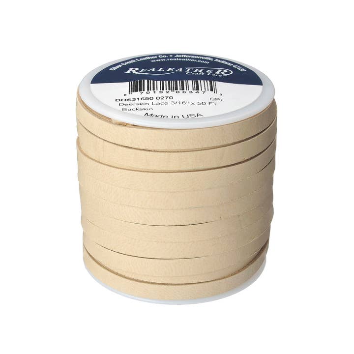 Realeather – wholesale Craft supplies – 3/16" Deerskin Lace, 50 ft