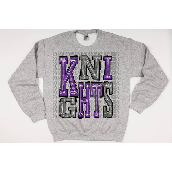 Knights - Purple & Gray Sweatshirt | Wholesale & Drop ship for wholesale by NC Creations