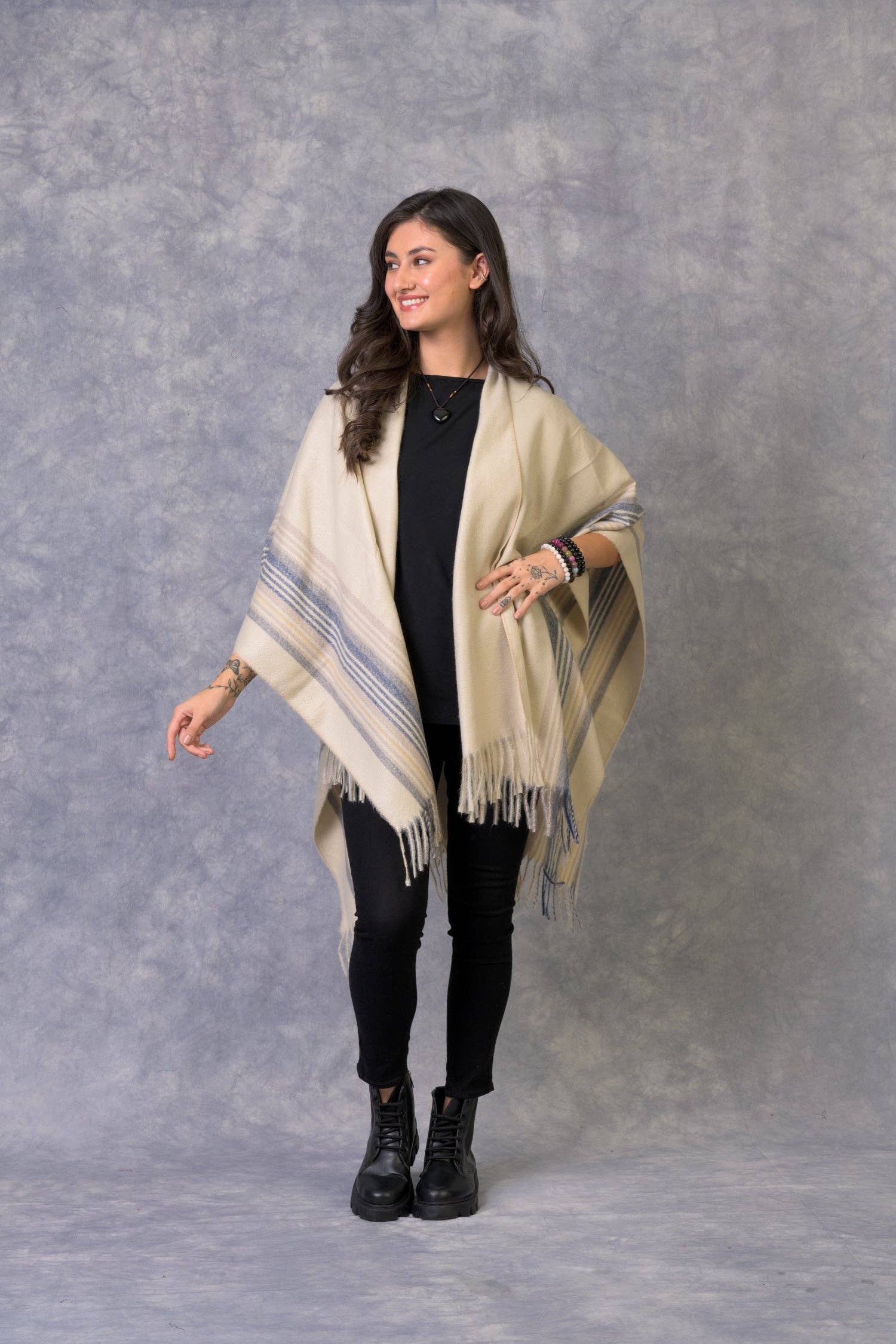 Assorted Rhea Opulent Poncho for wholesale on Faire2