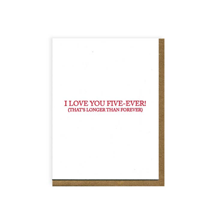 Blue Barnhouse - Wholesale Love Card - I love you five-ever