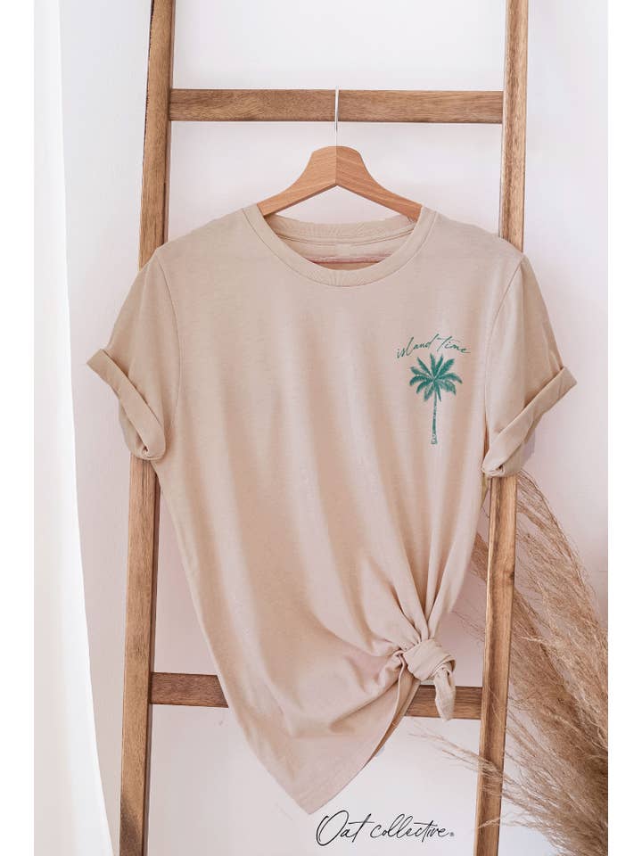 OAT COLLECTIVE – Engroshandel T-shirt med print - Dame – ISLAND TIME Grafisk T-shirt8
