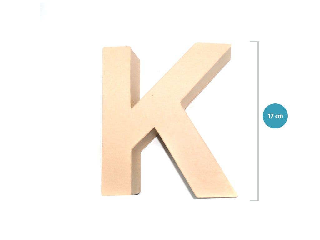 Aktual / Dekora Import S.A - Wholesale Decorative Tabletop Object - SCRAP LETTER 'K' BROWN